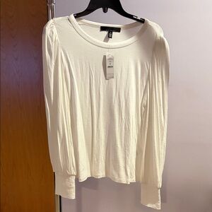 Elegant White Long Sleeve Top